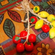 Порцеланови плодове на сноп за окачване и декорация , снимка 1 - Декорация за дома - 18196994