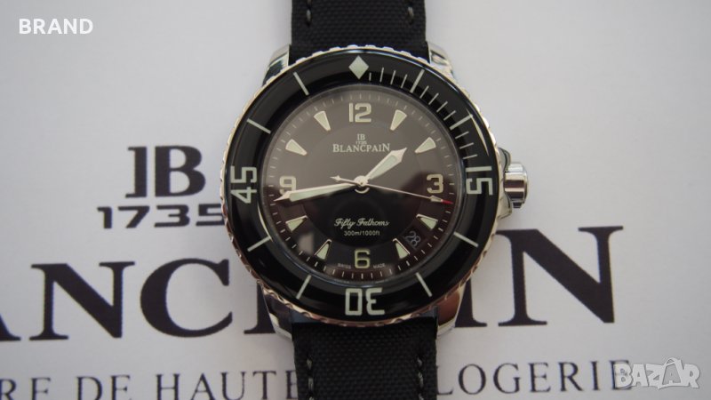 Мъжки часовник BLANCPAIN Fifty Fathoms клас 5А+ изключително рядък, снимка 1