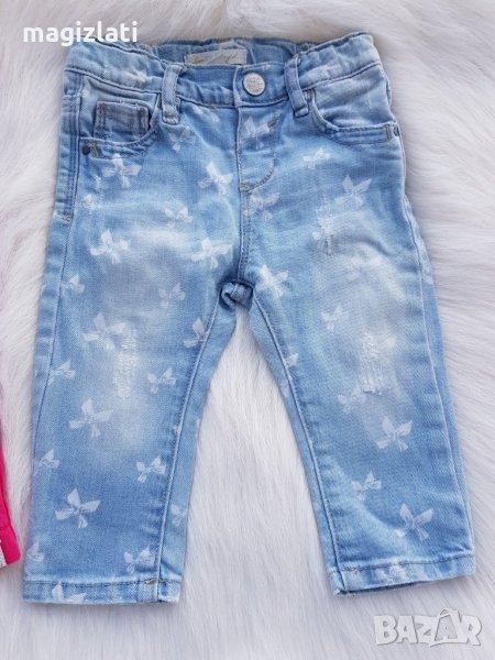 Бебешки дънки Zara 3-6 месеца, снимка 1