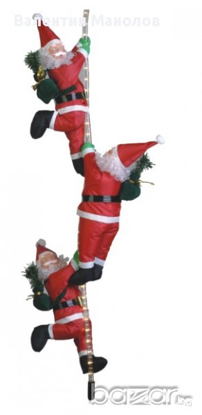 Коледна украса-Дядо Коледа На въже Светещо, снимка 1