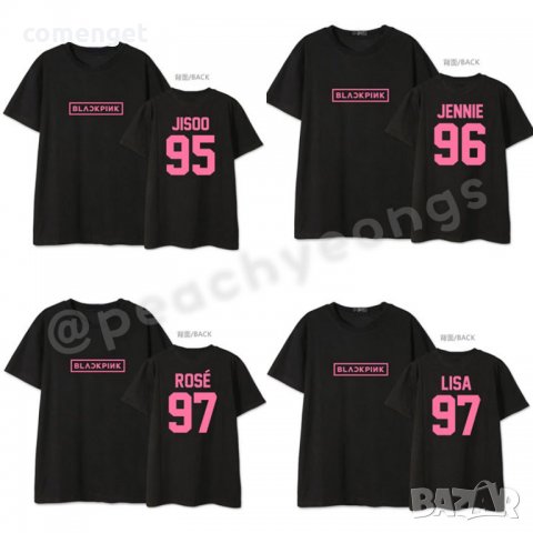 Мъжки и Дамски тениски K POP BLACK PINK BTS! Или с твоя идея!, снимка 2 - Тениски - 26043497
