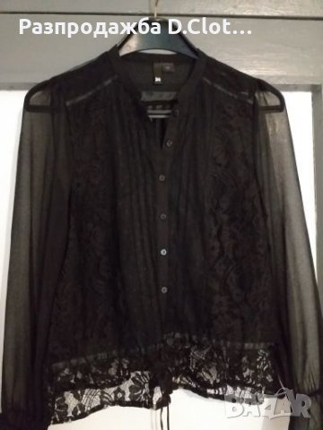 Дантелена черна риза, снимка 7 - Ризи - 11001288