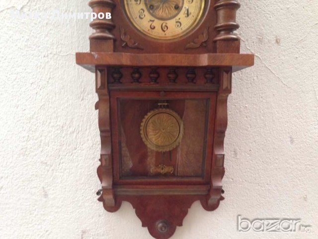 Стенен часовник Friedrich Mauthe Germany от нач.ххв., снимка 4 - Антикварни и старинни предмети - 13458768