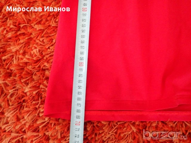 червена спортна еластична тениска , снимка 2 - Тениски - 20980186