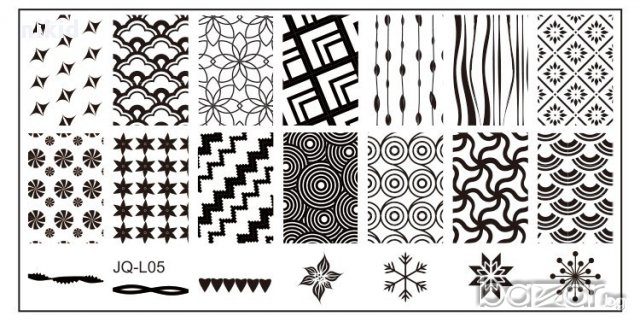 декорации плочка / щампа шаблон за печат на нокти - Нова JQ L05