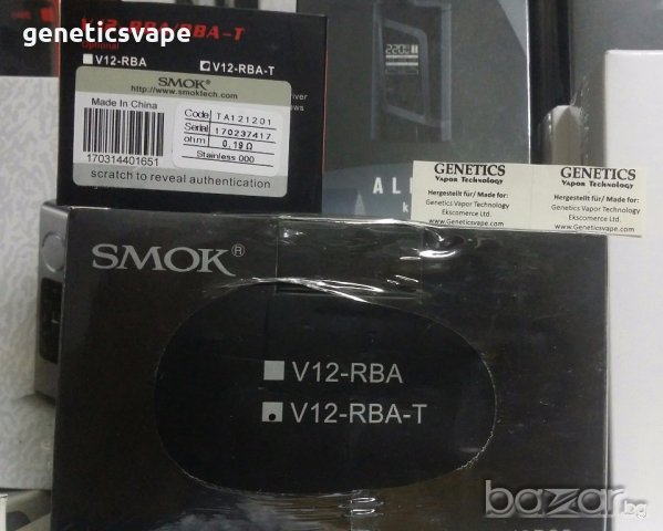 Smok V12 RBA T самообслужваема рба глава оригинална! , снимка 4 - Аксесоари за електронни цигари - 18500233