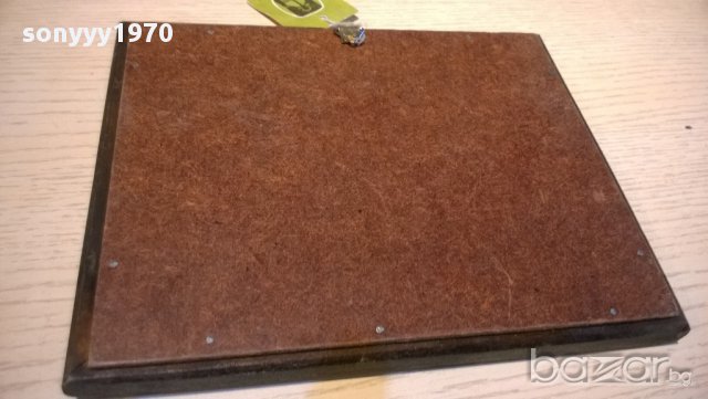 картина-дървена с медна инкрустация и патина-20/16см, снимка 6 - Други ценни предмети - 10387947