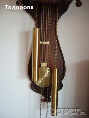 Стар механичен стенен часовник, снимка 6 - Антикварни и старинни предмети - 16638714