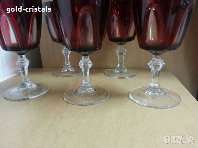 кристални чаши за вино , снимка 2 - Антикварни и старинни предмети - 22100135
