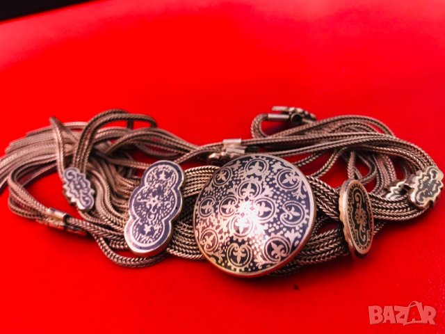 Невероятно колие от сребро с ниело!, снимка 6 - Колиета, медальони, синджири - 24680986