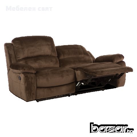 Диван - тройка с релакс механизъм мбс 1 шоколад, снимка 3 - Дивани и мека мебел - 16405846