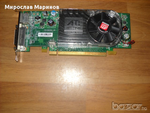213.Я.Видеокарта ATI RADEON 3450 256MB,64Bit.DDR2–PCI-EXPRESS с DMS–59.Low profil.Почти нова.Изхода , снимка 2 - Видеокарти - 11613349