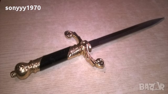 нож-сабя-златна кама-ретро колекция-35х11см-внос швеицария, снимка 4 - Колекции - 23661648