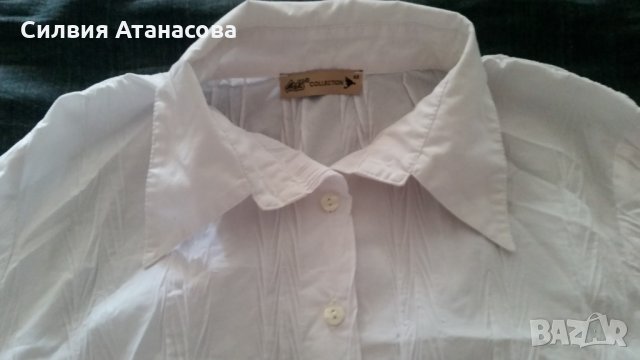 Бяла дамска риза , снимка 4 - Ризи - 22406403