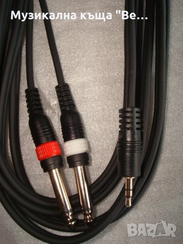 Аудио кабел мини стерео жак - два жака /3м./, снимка 2 - Други - 25676848