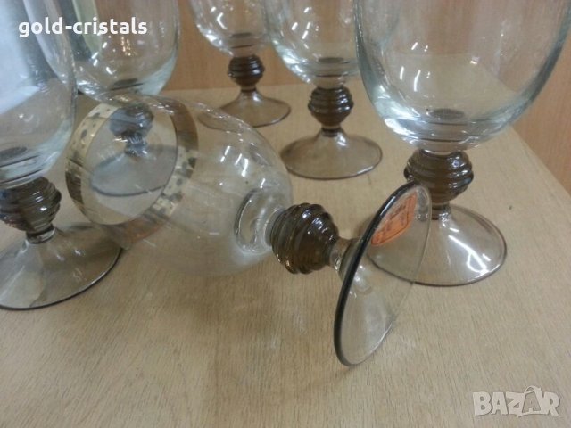  руски кристални чаши с златен кант , снимка 10 - Антикварни и старинни предмети - 25718493
