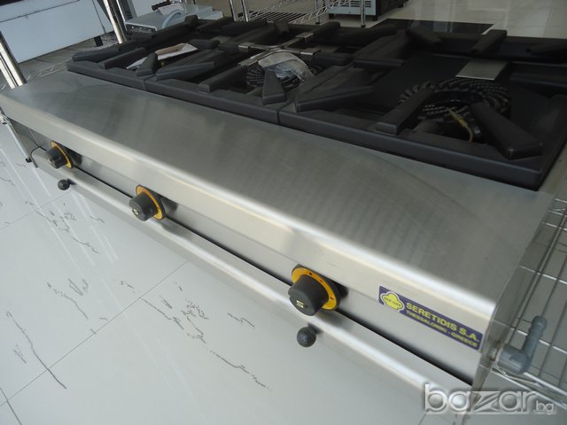 Газов котлон тройка професионален със пилотен пламък и защита височина 240мм.,широчина от ляво на дя