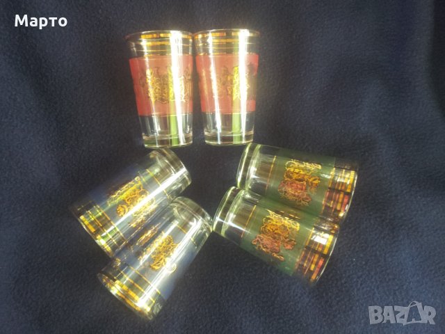 комплект 6 чаши в три цвята ракиени, снимка 4 - Чаши - 24010305