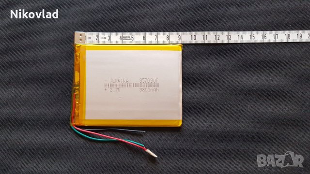 Батерия 3.7v 3800mAh Li-Ion 90x70x3mm, снимка 2 - Оригинални батерии - 22654912