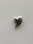 Сребърна висулка сърце с черни цирконий - сребро проба 925 , снимка 2