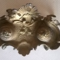 бронзова мастилница-рококо, снимка 2 - Антикварни и старинни предмети - 18698426