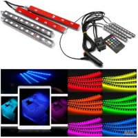 LED Ленти за вътрешно и външно осветление на кола RGB с дистанционно, снимка 6 - Аксесоари и консумативи - 26075691