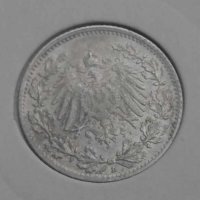 Монета Германия - 1/2 Марк 1915 г. Сребро, снимка 2 - Нумизматика и бонистика - 20868745