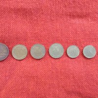 Френски  монети, 7 броя, емисии от 1992г. до 1976г., много запазени, снимка 1 - Нумизматика и бонистика - 23356475