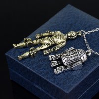✨ 🚀Star Wars R2-D2 и Tripio роботи. Двойно колие - емблематичната двойка роботи!, снимка 5 - Колиета, медальони, синджири - 21597121