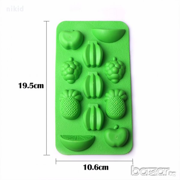 плодове силиконова форма за декор украса торта фондан гипс сапун лед и др, снимка 1