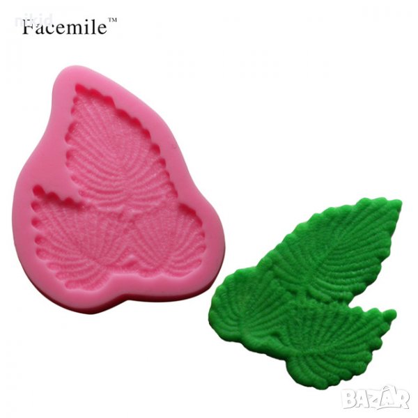 Релефни листа имитация плетиво силиконов молд форма декор торта сладки фондан и др. украса, снимка 1