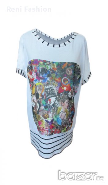 Блузон за бременни и макси дами 08351 във бяло , снимка 1