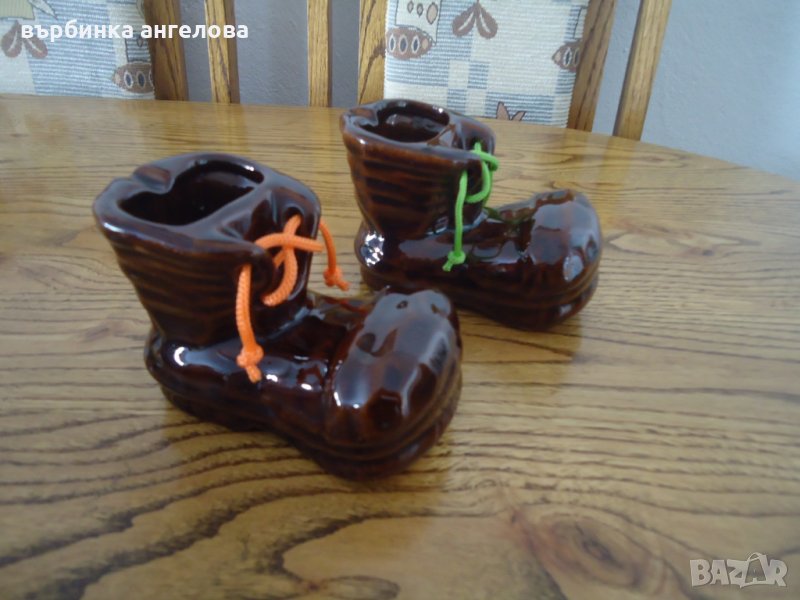 Керамични обувки пепелници, снимка 1