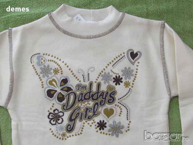 Детски блузон с пеперуда, нов, размер, 110 , снимка 4 - Детски Блузи и туники - 17299906