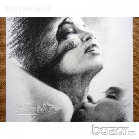 Картина - авторска графика с въглен, снимка 5 - Картини - 20884398