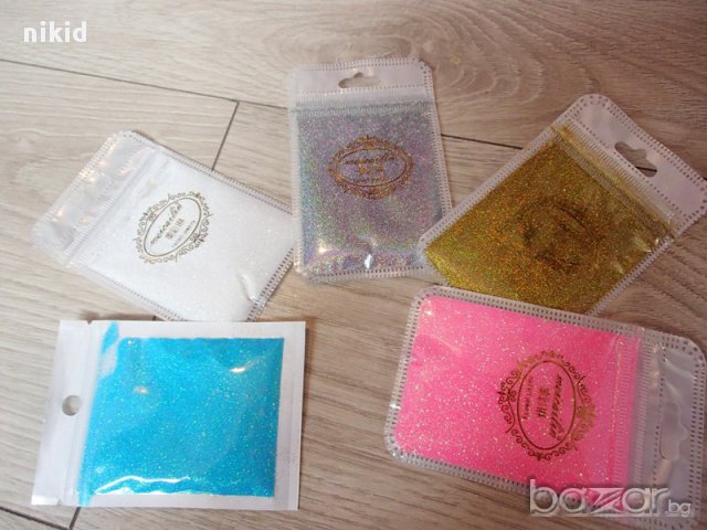 НОВО ХИТ холо холограмен магически лазер пигмент и русалка ефект цветен плик 10 гр за нокти маникюр, снимка 7 - Продукти за маникюр - 16003901