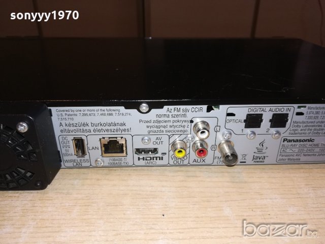 panasonic blu-ray disc/usb/sd card/hdmi/lan-receiver, снимка 15 - Ресийвъри, усилватели, смесителни пултове - 21288244