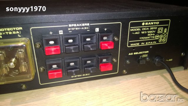 sanyo dca-3510-stereo amplifier-made in spain-внос швеицария, снимка 9 - Ресийвъри, усилватели, смесителни пултове - 10353212