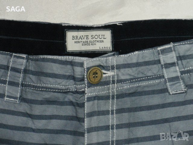 BRAVE SOUL страхотни деним слим памук L, снимка 3 - Къси панталони - 25660328