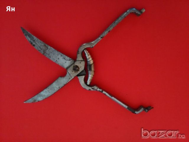  Стара Немска Ножица 'Stahl Garantie'-250mm, снимка 3 - Антикварни и старинни предмети - 20306851
