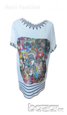 Блузон за бременни и макси дами 08351 във бяло 