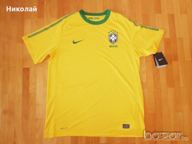 Nike Brasil CBG Official Home Mens Soccer Jersey, снимка 3 - Тениски - 13687667