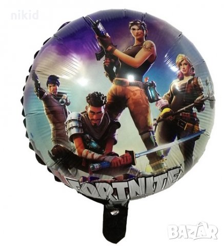 Fortnite Фортнайт кръгъл фолио фолиев балон хелий или въздух парти рожден ден