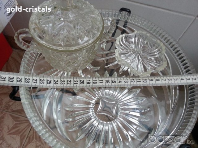  сгъваема масичка метал и кристален плот, снимка 8 - Антикварни и старинни предмети - 20415745