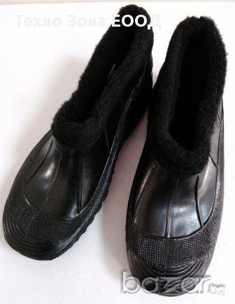 Гумени работни обувки с топла вата, голям размер - 47 и 48, снимка 3 - Мъжки боти - 17191577