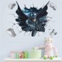 3D Черен Батман  Batman в стена стикер постер за стена лепенка декорация