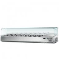 1.Хладилна поставяща се отгоре витрина 1,2 м х 0,34 м - за 5x 1/4 GN- контейнер номер на артикул: AG, снимка 11 - Витрини - 11639502