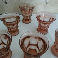Ретро стъклени чаши цветно стъкло , снимка 11 - Антикварни и старинни предмети - 26193994