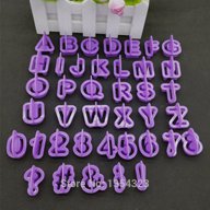 40 букви азбука цифри числа латиница пластмасови форми резци торта фондан и др надпис, снимка 2 - Форми - 15022004