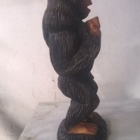 дървена статуетка-горила, снимка 4 - Антикварни и старинни предмети - 24631676